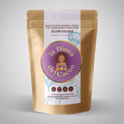 Elixir Salvaje con cacao ceremonial venezolano, ginseng, maca, muira puama y chilli